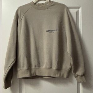 Essentials Beige Crewneck Sweater - unisex